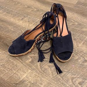 Cabi wrap around espadrilles